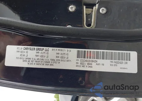 2014 Dodge Charger Se из США, поврежденный, VIN 2C3CDXBG3EH364294